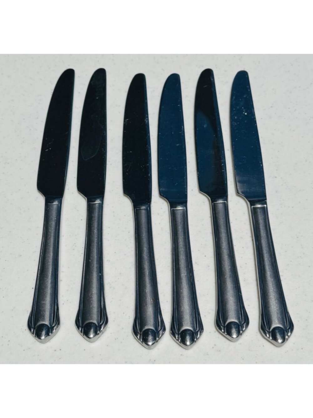 6 Mikasa CLASSICO SATIN Dinner Knives 18/0 Stainless Steel Flatware